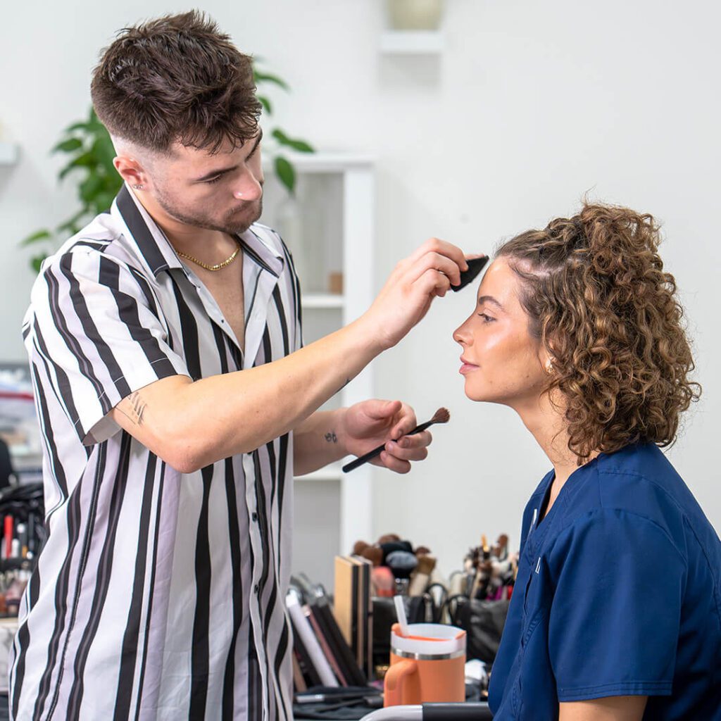 Instructor demonstrating a treatment technique