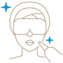 Laser safety goggles icon representing Laser Training program at IMAJ Institute.